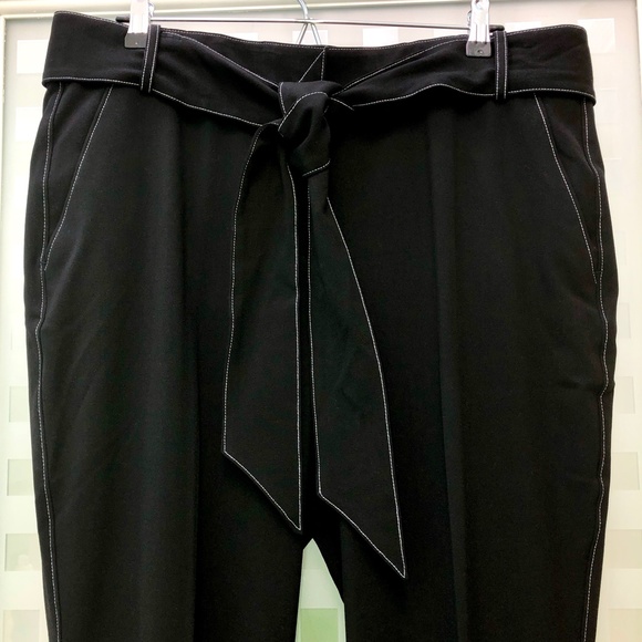🎉HP🎉 LANE BRYANT LENA Belted Flat Front Tailor Stretch Trouser Pants 16R NWT! - Picture 2 of 16